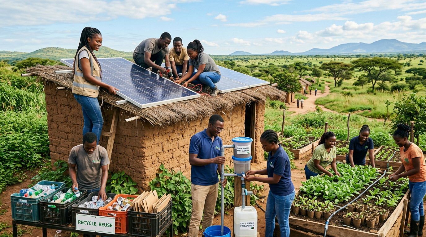 Young Zambian innovators working on green technology