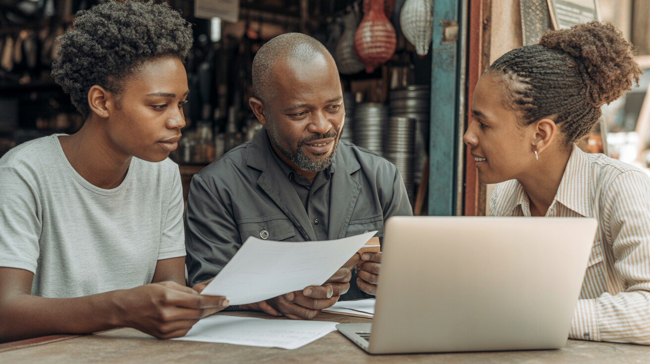Black African young leaders mentoring community business owners